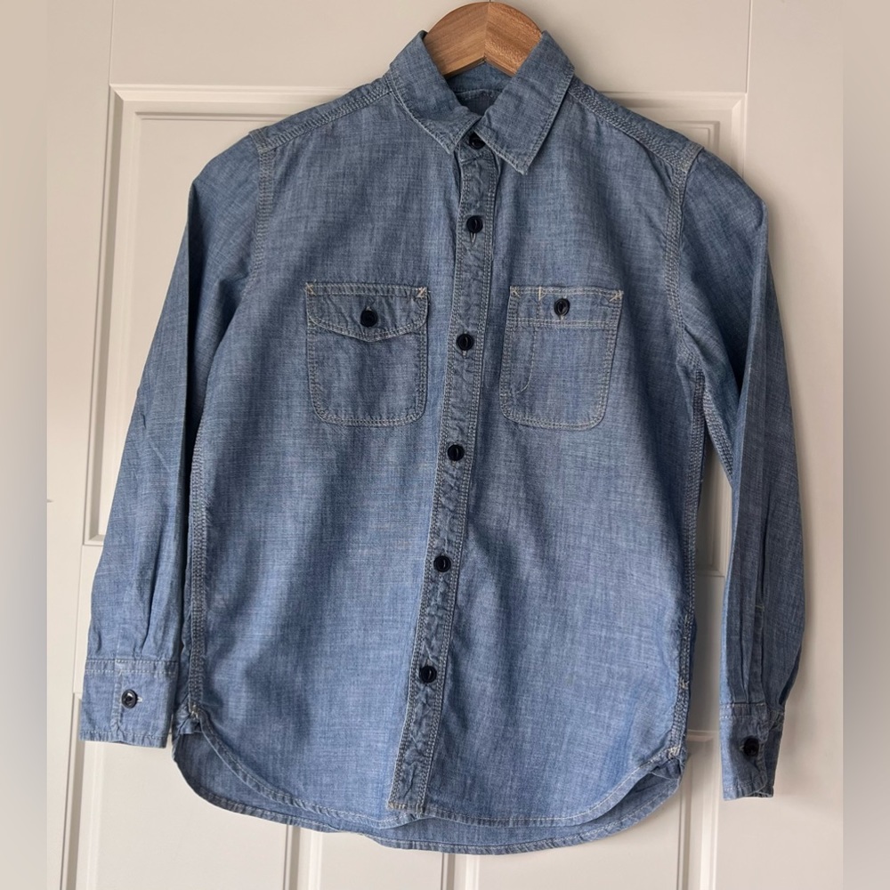Gap Blue Button Up Shirt Long Sleeve Size L